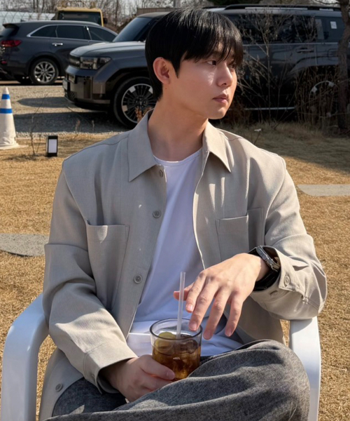 Tissue deformation pocket outer shirt - 2color