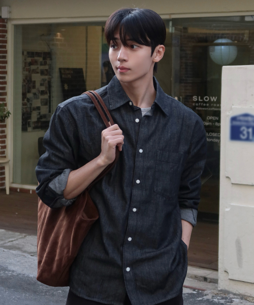 데님 오버핏 데일리 셔츠 - 3color