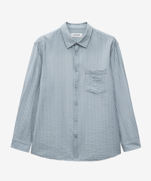 [COUTURE]Stripe Overfit Daily Shirt - 2color