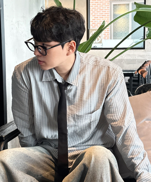 [COUTURE]Stripe Overfit Daily Shirt - 2color
