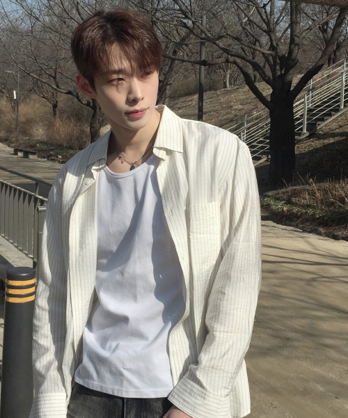 [COUTURE]Stripe Overfit Daily Shirt - 2color