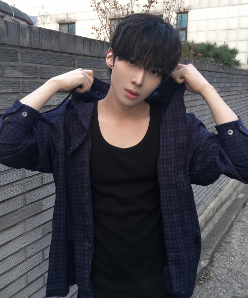 Checkered Overfit Hooded Shirt - 2color