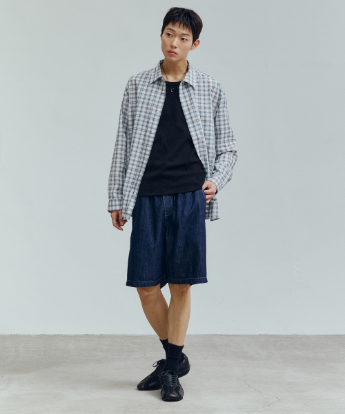 Checkered Overfit Shirt - 2color