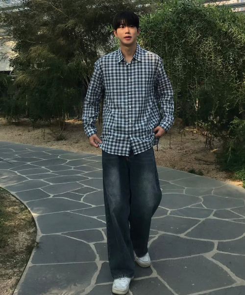 Checkered Overfit Shirt - 2color