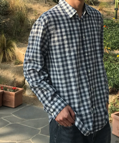 Checkered Overfit Shirt - 2color