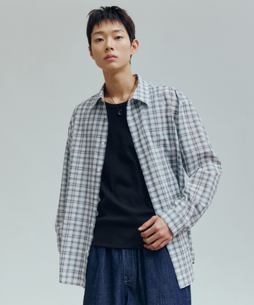 Checkered Overfit Shirt - 2color