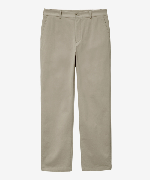straight chino banding pants - 2color