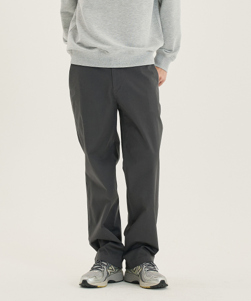 straight chino banding pants - 2color