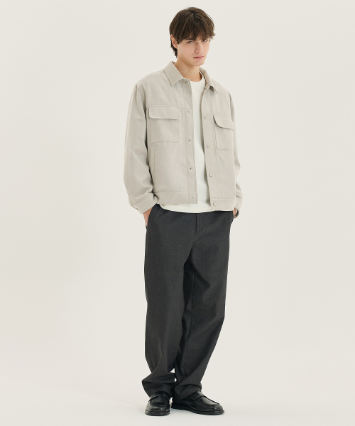[COUTURE]denim like semi-wide pants
