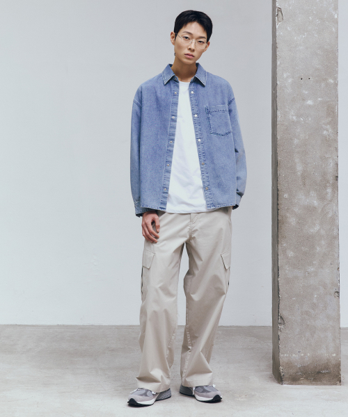 Adjust Wide Cargo Pants - 2color