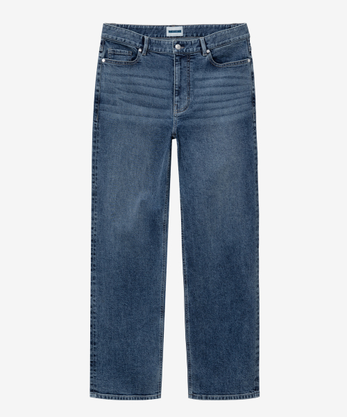 straight medium blue denim pants_DI