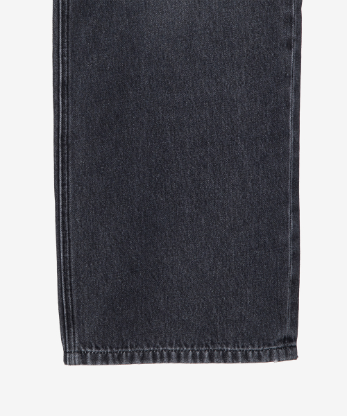 wide gray denim pants