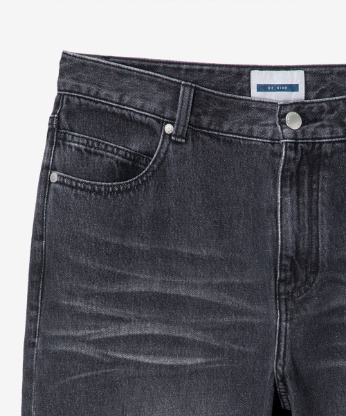 wide gray denim pants