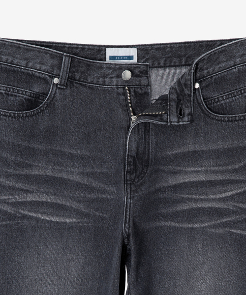 wide gray denim pants