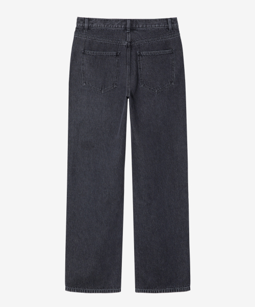 wide gray denim pants