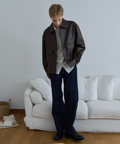 Wide Raw denim pants_IN
