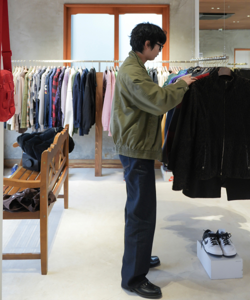 Wide Raw denim pants_IN