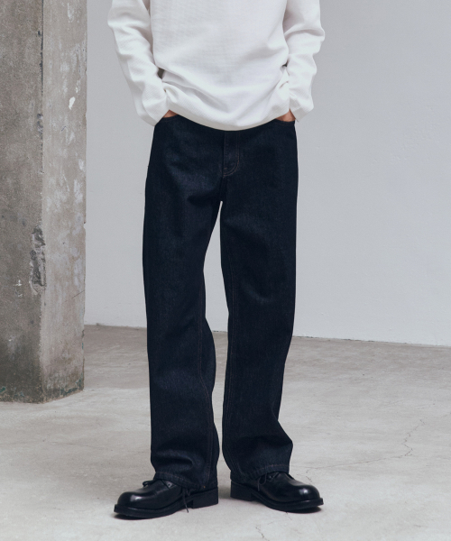 Wide Raw denim pants_IN