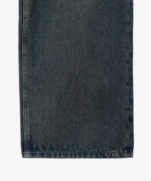 Extra wide yellow washed denim pants