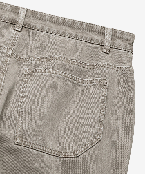puttig beige wide denim pants