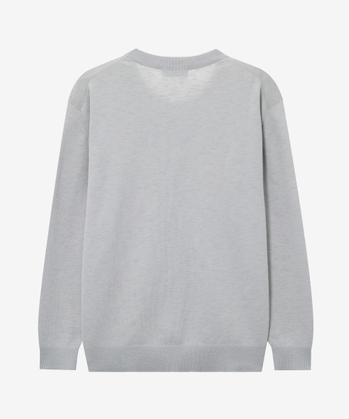 Washable linen like round semi-overfit cardigan - 3color