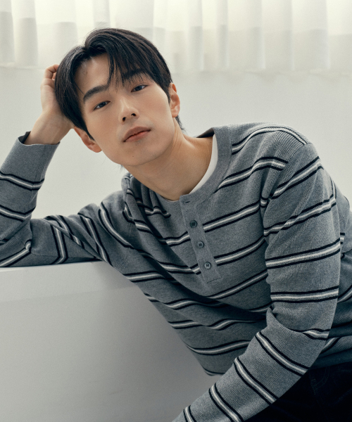 [ON]Knitwear Henley neck semi-overfit Daily Knitwear - 4color
