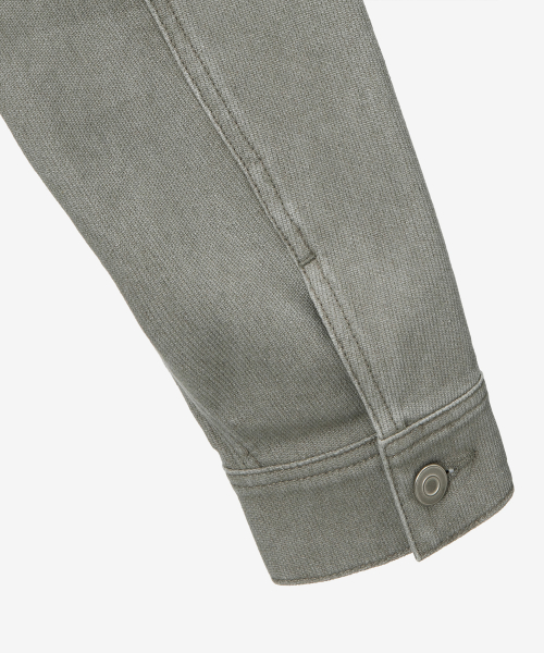 Khaki Beige Denim Like Trucker