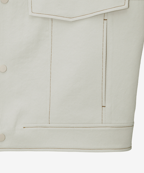 [COUTURE]Twill Tissue Pocket Blue Blouson