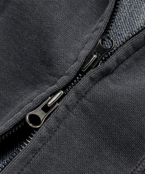 Pigment Cropped Hooded Zip-Up Jumper