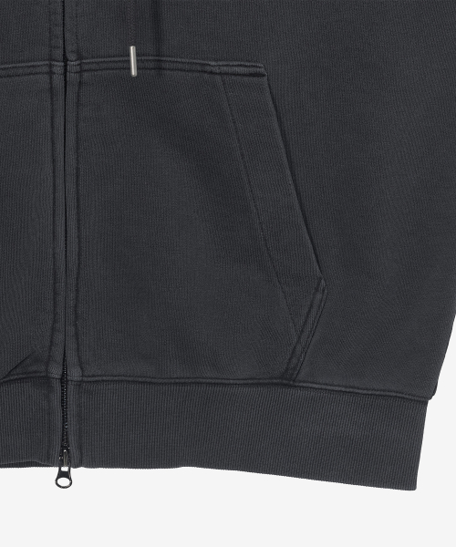 Pigment Cropped Hooded Zip-Up Jumper