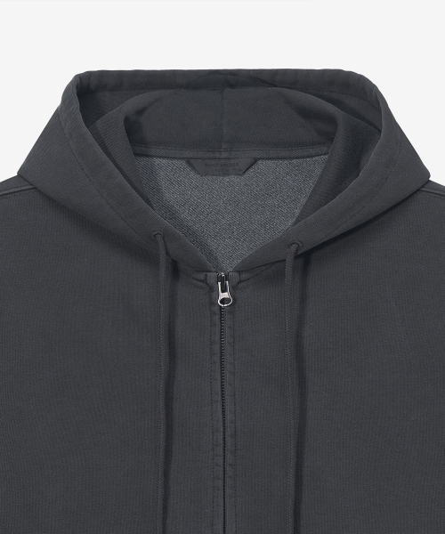 Pigment Cropped Hooded Zip-Up Jumper