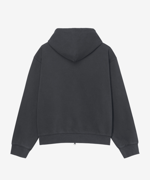Pigment Cropped Hooded Zip-Up Jumper