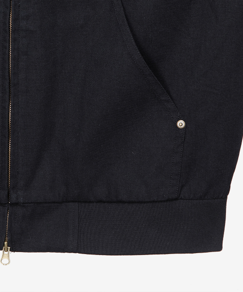Oxford Hooded Zip-Up Blouson