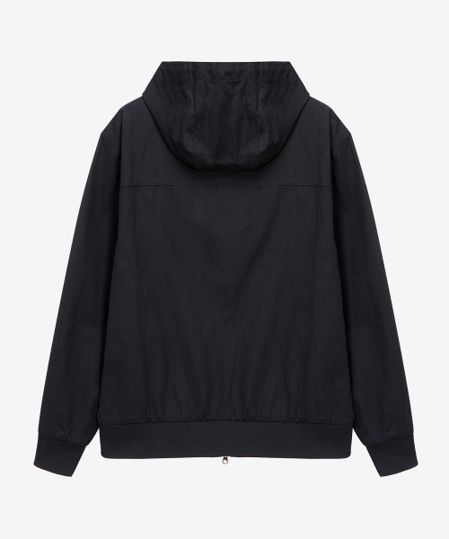 Oxford Hooded Zip-Up Blouson