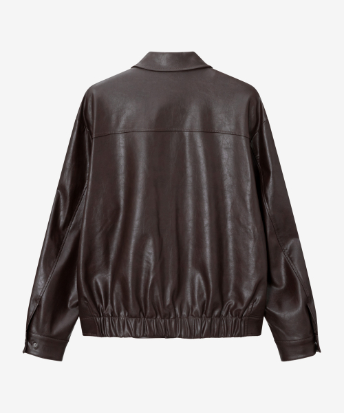 [COUTURE]Brown Leather Trucker