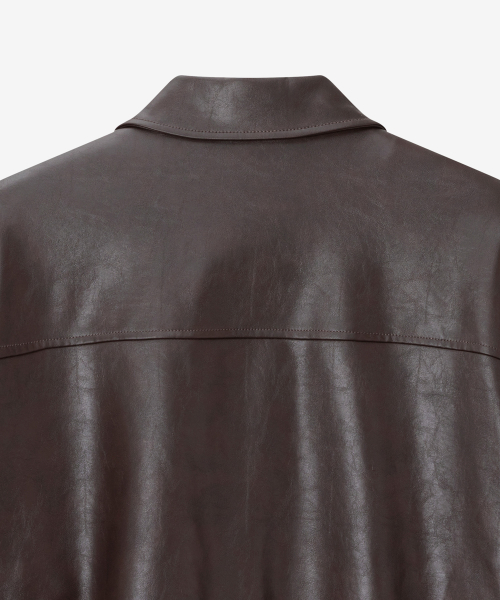 [COUTURE]Brown Leather Trucker