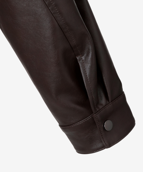 [COUTURE]Brown Leather Trucker