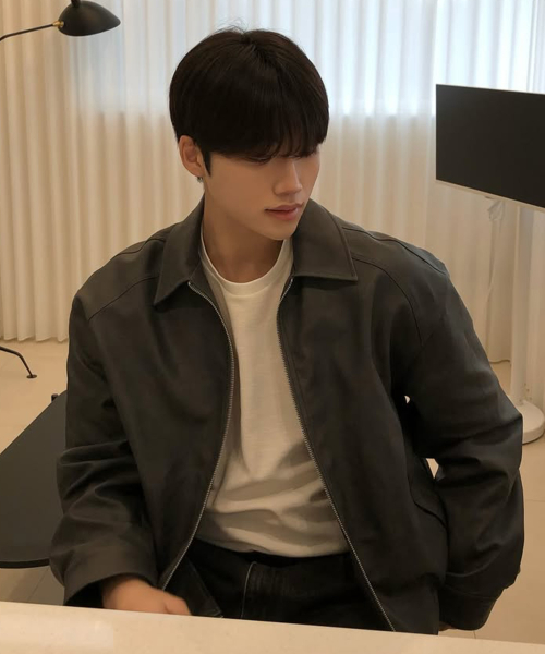 [COUTURE]Washed Grey Leather Bluoson