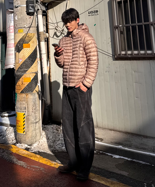 라이트 후드 경량 다운 점퍼 - 3color