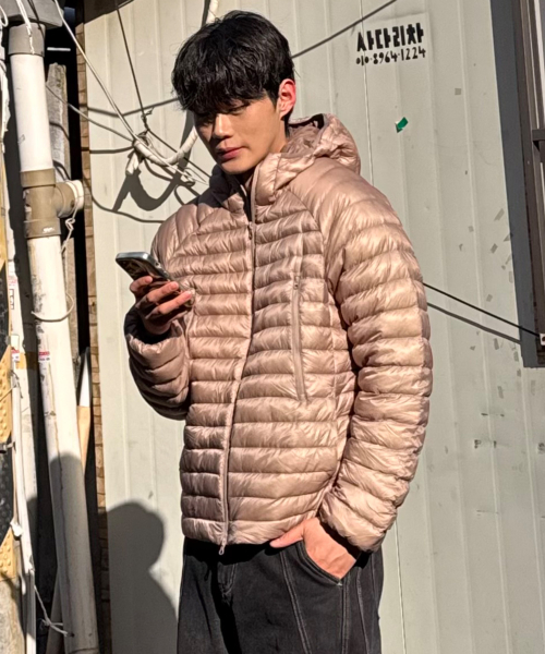 라이트 후드 경량 다운 점퍼 - 3color
