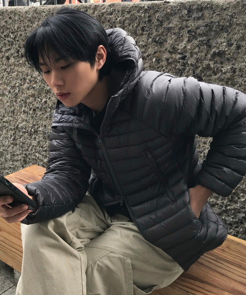 라이트 후드 경량 다운 점퍼 - 3color