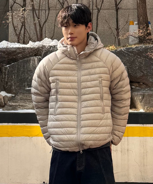 라이트 후드 경량 다운 점퍼 - 3color