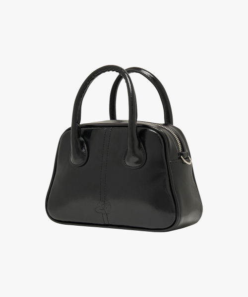 DOUBLE STRAP TOASTER MINI BAG IN BLACK