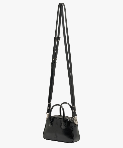 DOUBLE STRAP TOASTER MINI BAG IN BLACK