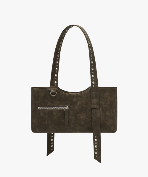 CIG STUD BAG IN KHAKI BROWN