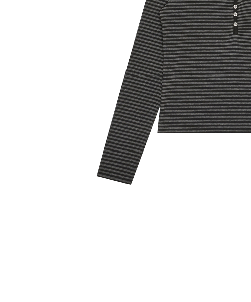 BASIC ILOVEU SLEEVE TEE(CHARCOAL)
