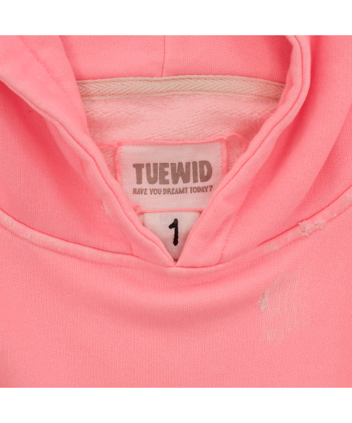 Tuewid croped hoodie in Bubble gum