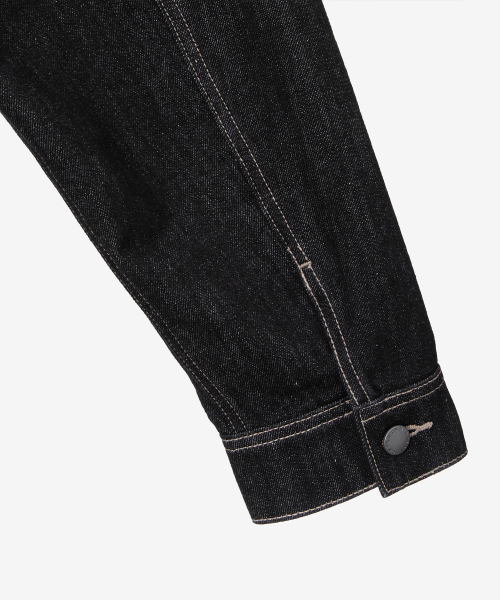 Black Raw Denim Trucker