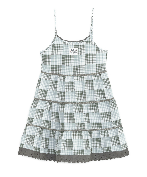 Tiered mori sleeveless (Mint Gray)