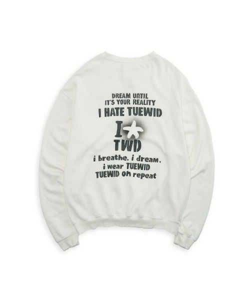 I hate TWD vintage Soft fleece sweatshirts in cream